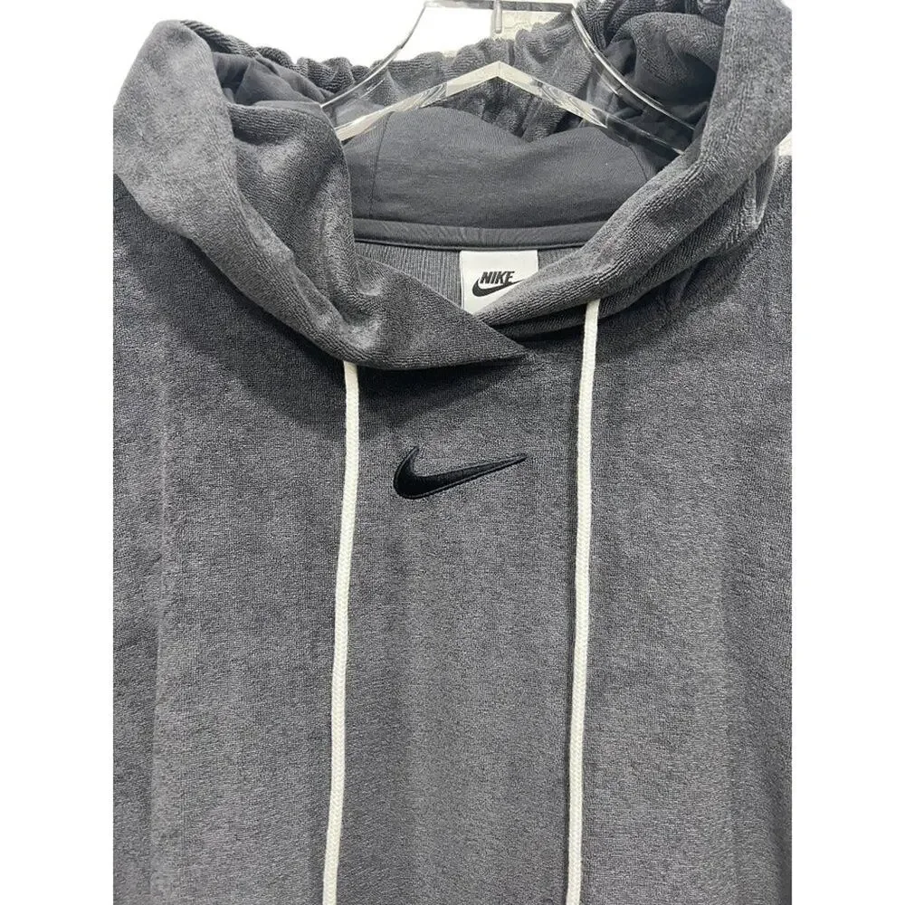 Nike Sportswear Women's Size‎ L Oversized Terry Pullover Hoodie Gray Sweatshirt